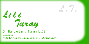 lili turay business card
